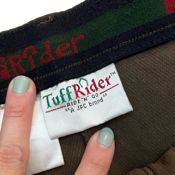 Tuff Rider Womens Breeches Size 28 Brown Knee Patch Low Rise Equestrian Ribbed - Picture 6 of 10